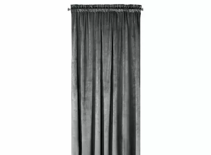 Zasłona na taśmie 135x300 ROSA welwetowa grafitowa Design 91