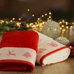Ręcznik świąteczny 50x90 NOEL 1 biały z żakardową bordiurą - 4