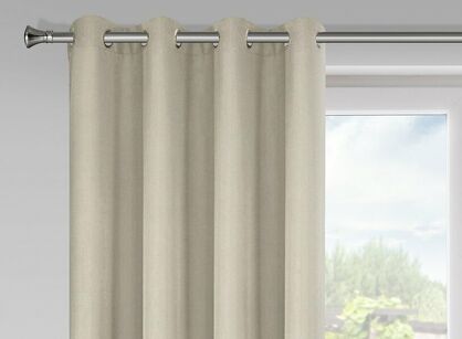 Zasłona na przelotkach 140x175 RITA jednokolorowa cappuccino z miękkiej tkaniny