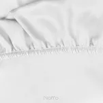 Prześcieradło z bawełny jersey z gumką białe 90x200 Design 91 - 4