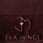 Ręcznik 70x140 GAJA Eva Minge bordowy z welwetową bordiurą sygnowaną logo projektantki - 2