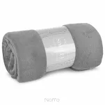 Koc jednokolorowy 150x200 SIMPLE 1 srebrny wyjątkowo miękki - 6