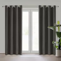 Zasłona na przelotkach 135x250 PARISA zaciemniająca grafitowa jednokolorowa Design 91