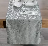 Bieżnik 40x180 SIMONA z błyszczącym srebrnym nadrukiem gałązek - 6