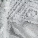 Zasłona na przelotkach 140x250 ESTERA biała z aplikacją w stylu boho - 5