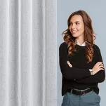 Zasłona na przelotkach 140x250 ESTERA biała z aplikacją w stylu boho - 15