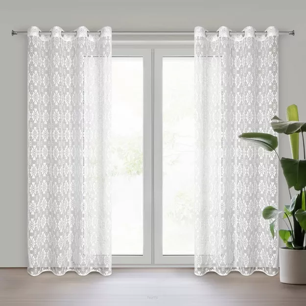 Firana na przelotkach 140x250 IGA biała o strukturze siatki