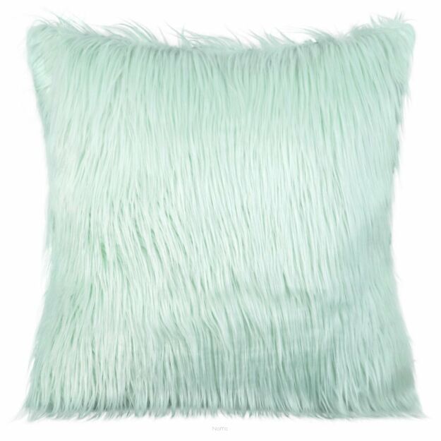 Poszewka z puszystego futerka 45x45 819 jasna mięta