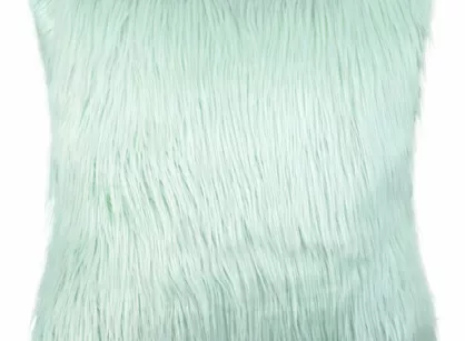 Poszewka z puszystego futerka 45x45 819 jasna mięta