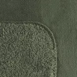 Koc na fotel jednokolorowy 70x160 TEDY oliwkowy imitujący buklę - 2