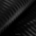 Pościel satynowa 160x200 VERA jednokolorowa gładka czarna w prążki - 4