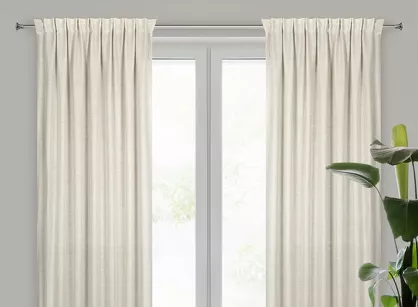 Zasłona na taśmie 140x270 ETNA naturalna w stylu eko kreszowana