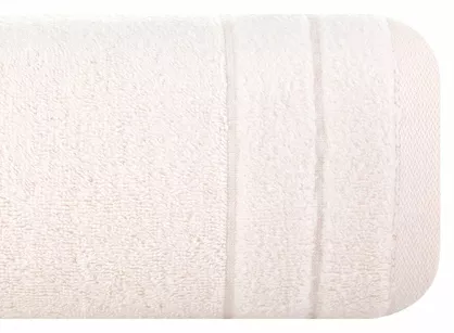 Ręcznik bawełniany 70x140 DAMLA jasny róż gładki z subtelną bordiurą