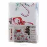 Pościel świąteczna 220x200 CANDY biała czerwona samochody z mikrowłókna - 2