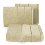 Ręcznik 30x50 MARI beżowy z welurową bordiurą w pasy 500 g/m2 - 4