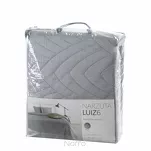 Narzuta welwetowa 170x210 LUIZ 6 srebrna pikowana w powtarzalny wzór - 7
