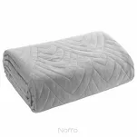 Narzuta welwetowa 170x210 LUIZ 6 srebrna pikowana w powtarzalny wzór - 6