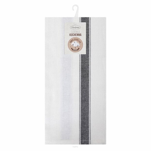 Komplet ścierek kuchennych 2x50x70 SOFIA stalowe w pasy z bawełny