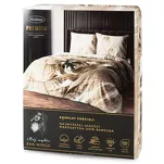 Pościel z makosatyny 160x200 NOAH Eva Minge biała beżowa designerski wzór Premium - 6