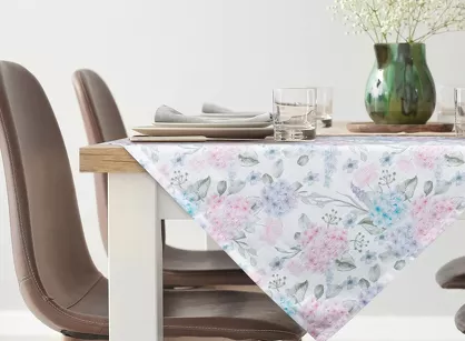 Nakładka 90x90 SUMMER 8 różowa z nadrukowanym wzorem kwitnących kwiatów