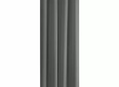 Zasłonana przelotkach 140x250 RITA jednokolorowa grafitowa z miękkiej tkaniny
