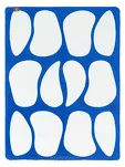 Koc bawełniany 150x200 2137-1 granatowy kamyczki wykończony szydełkiem - 2