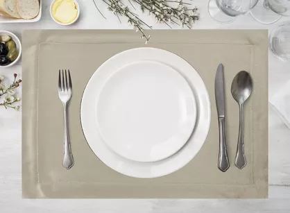 Serwetka welwetowa 30x40 MELINDA beżowa wykończona mankietem 4 szt.