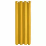Zasłona gotowa na przelotkach 135x250 PARISA zaciemniająca musztardowa jednokolorowa Design 91 - 7