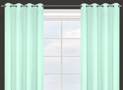 Zasłona na przelotkach 140x250 ADORE jasna mięta z jednobarwnej gładkiej tkaniny Design 91