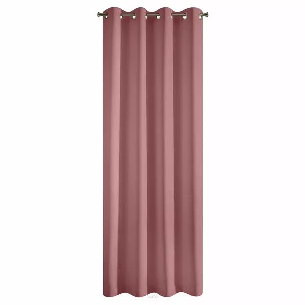 Zasłona na przelotkach 140x250 RITA jednokolorowa ciemny róż z miękkiej tkaniny