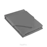 Pościel satynowa 140x200 NOVA 3 jednokolorowa gładka stalowa - 4