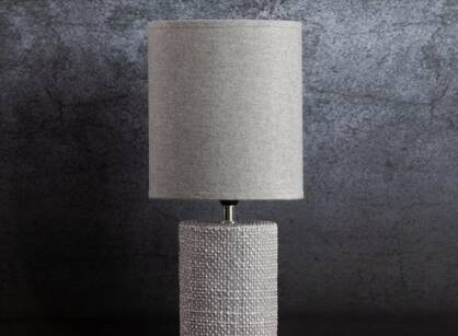 Lampa stołowa 20x43 AGIS 1 stalowa z matowym abażurem