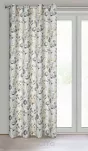 Zasłona na przelotkach 140x250 ZOJA biała oliwkowa zaciemniająca z wzorem delikatnych kwiatów - 6