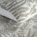 Pościel bawełniana 160x200 LUNA biała z wzorem beżowych liści z kolekcji Harmony Home - 2