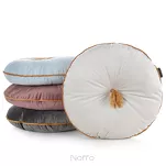 Poszewka welwetowa fi 40 VELVET 67 jasna mięta z wypełnieniem z pomponem na środku - 3