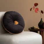 Poszewka welwetowa fi 40 VELVET 67 jasna mięta z wypełnieniem z pomponem na środku - 6