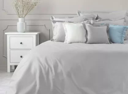 Poszwa na kołdrę bawełniana 180x200 NOVAC srebrna