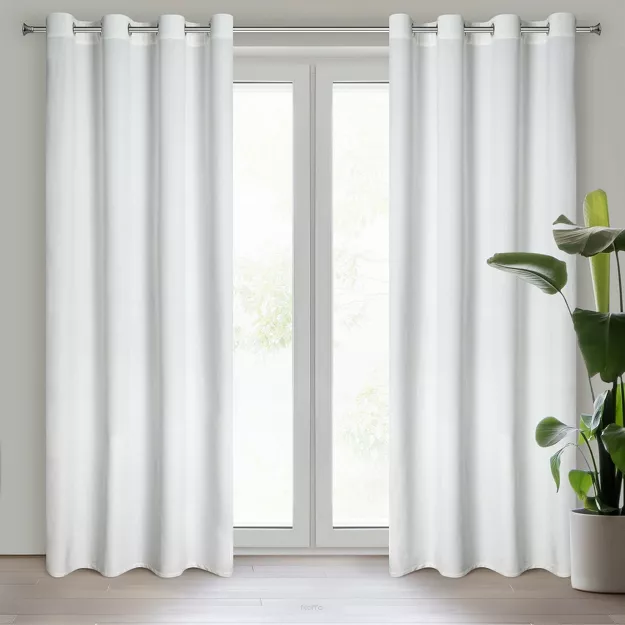 Zasłona gotowa na przelotkach 140x250 ROSA welwetowa biała Design 91