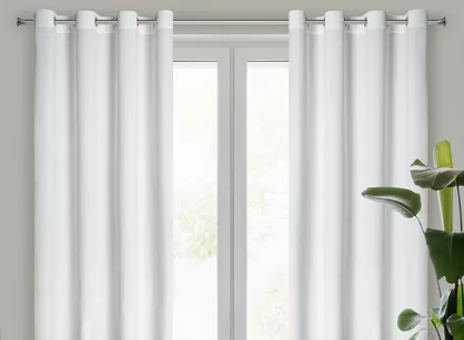Zasłona gotowa na przelotkach 140x250 ROSA welwetowa biała Design 91