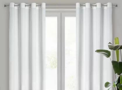 Zasłona  na przelotkach 140x250 ROSA welwetowa biała Design 91