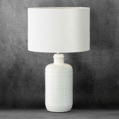 Lampa stołowa 36x36x36 ARIA1 biała na ceramicznej podstawie