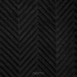 Narzuta welwetowa 200x220 SOFIA czarna pikowana w gęstą jodełkę - 4