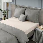 Prześcieradło z satyny bawełnianej z gumką NOVA 3 beżowe 220x200 - 6