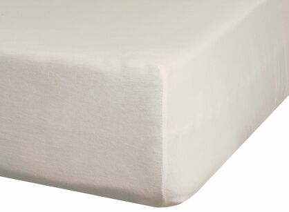 Prześcieradło z satyny bawełnianej z gumką NOVA 3 beżowe 220x200