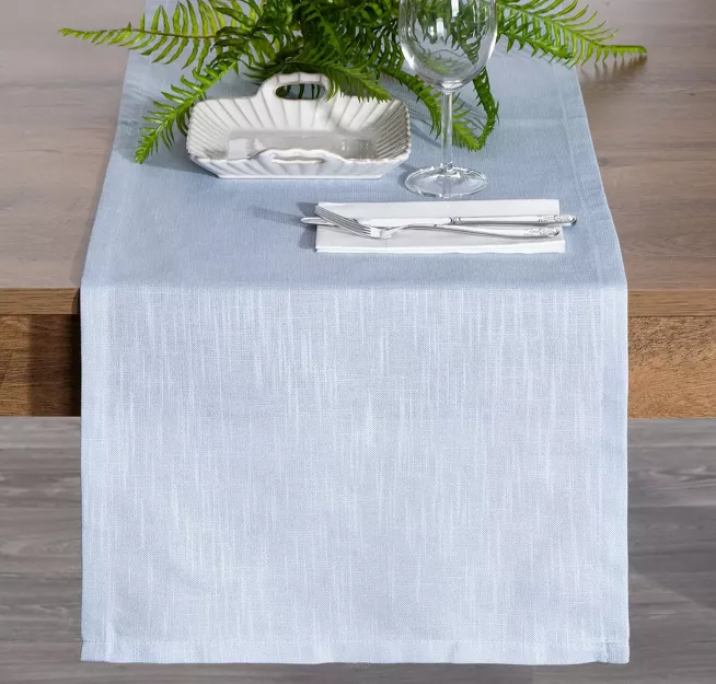 Bieżnik drukowany 40x140 SUMMER 8 błękitny jednobarwny