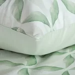 Pościel satynowa 220x200 SPRING 101 biała miętowa z motywem geometrycznym z kolekcji Classic - 2