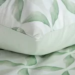 Pościel satynowa 220x200 SPRING 101 biała miętowa z motywem geometrycznym z kolekcji Classic - 6
