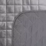 Narzuta welwetowa 220x240 LUIZ 5 srebrna pikowana w subtelny geometryczny wzór z kolekcji Design 91 - 6