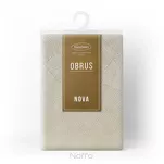 Obrus 140x260 ISLA kremowy z żakardowym wzorem liści bananowca - 3