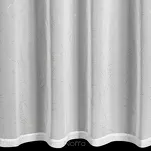 Firana na taśmie 140x270 HERA biała z szyfonu z szampańskim nadrukiem marmurkowym - 5